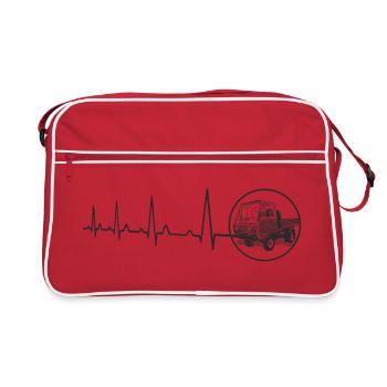 Heartbeat Multicar M25 DDR Moped Truck Technologie - Sac Retro - rouge/blanc - Devant