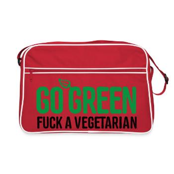 Griller anti-végétarien Go green fuck a vegetarian - Sac Retro - rouge/blanc - Devant
