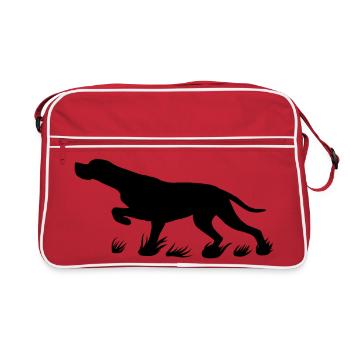 black pointer protruding - Retro Bag - red/white - Front