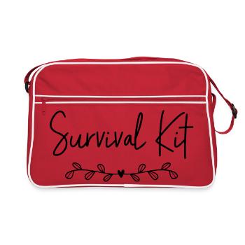 Survival Kit - Retro Tasche - Rot/Weiß - Vorne