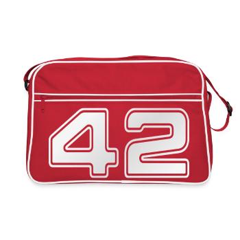 NERDY forever - 42 - Retro Bag - red/white - Front