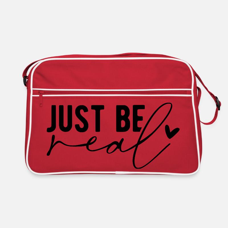 Just Be Real – Authentizität & Selbstbewusstsein Retro Tasche
