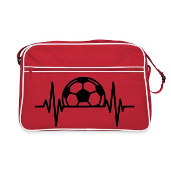 Ligne Soccer Heartbeat - Sac Retro - rouge/blanc - Devant