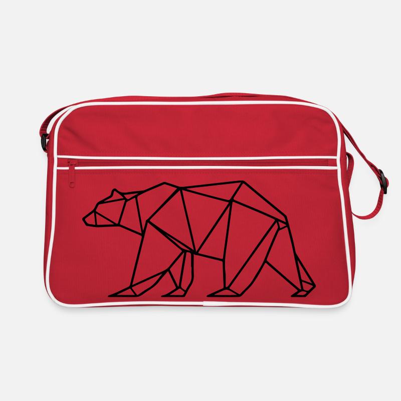 Bär Grizzly Polar Bär Polygon Retro Tasche