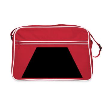 black trapezoid - Retro Bag - red/white - Front