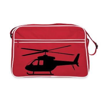 Hélicoptère - Sac Retro - rouge/blanc - Devant