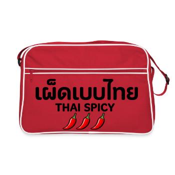 Thai_Spicy – Thai Chili Pepper  - Retro Tasche - Rot/Weiß - Vorne