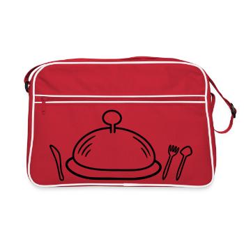 Je mange, donc je suis - Sac Retro - rouge/blanc - Devant