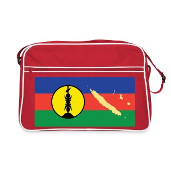 Neukaledonien-Kanaky-Rückenpfeil - Retro Tasche - Rot/Weiß - Vorne