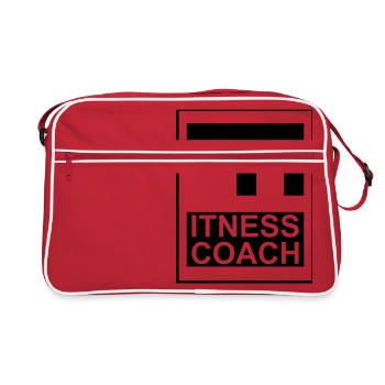 Firness - Fitnesscoach - Retro Tasche - Rot/Weiß - Vorne