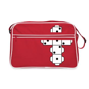Dés yeux dés points blancs de la vitesse de coupe plié - Sac Retro - rouge/blanc - Devant