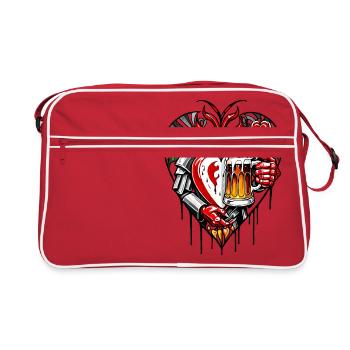 I love beer - Retro Bag - red/white - Front