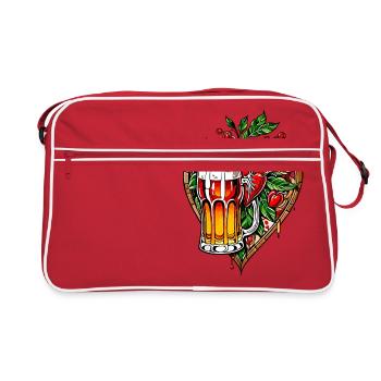 I love beer - Retro Bag - red/white - Front