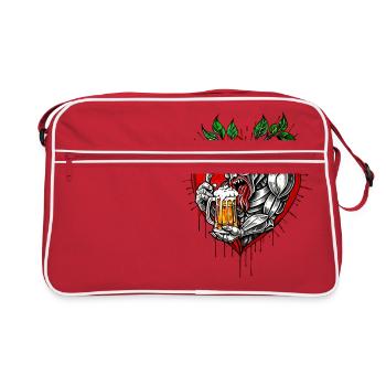 I love beer - Retro Bag - red/white - Front