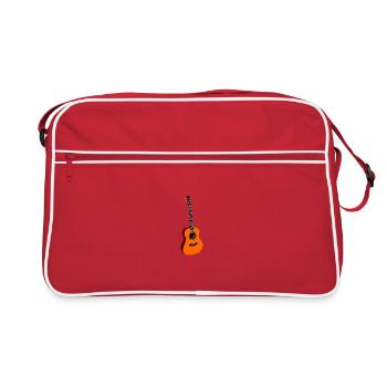 Guitare acoustique Guitare électrique - Sac Retro - rouge/blanc - Devant