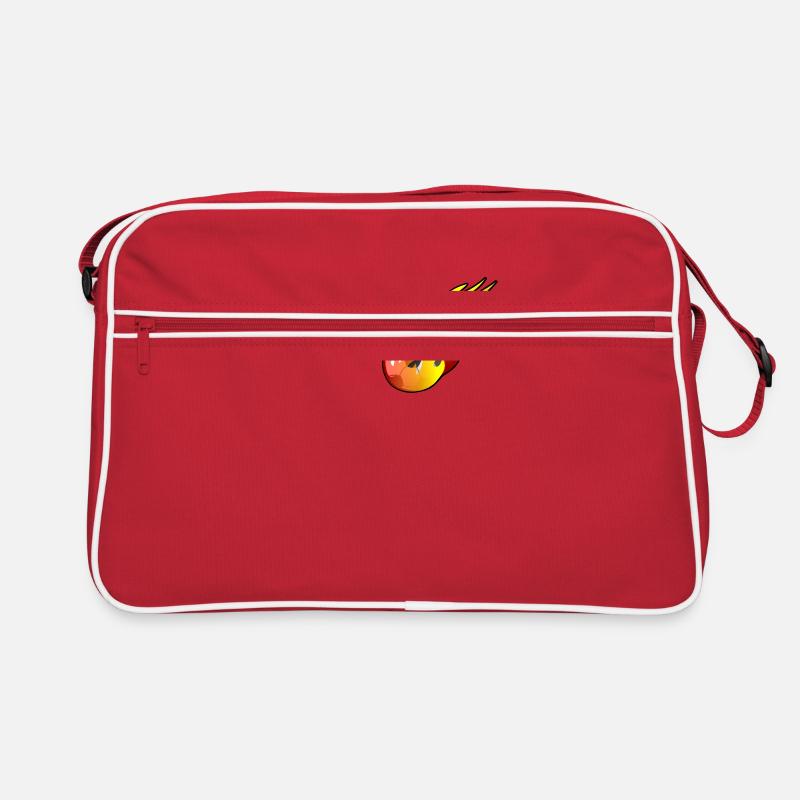 Flammenball - Retro Tasche - Rot/Weiß