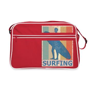 Planche de surf Surfers surf Vintage Style rétro - Sac Retro - rouge/blanc - Devant
