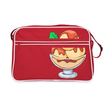 Ice cream ice cream ice cream ice cream ball ice cream sundae - Retro Bag - red/white - Front