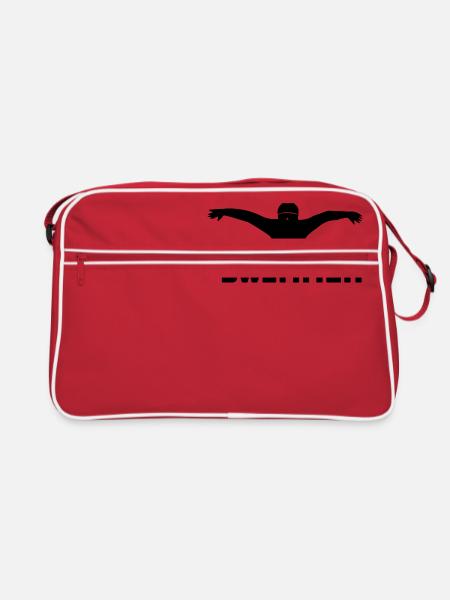 Nager - Sac Retro - rouge/blanc - Devant