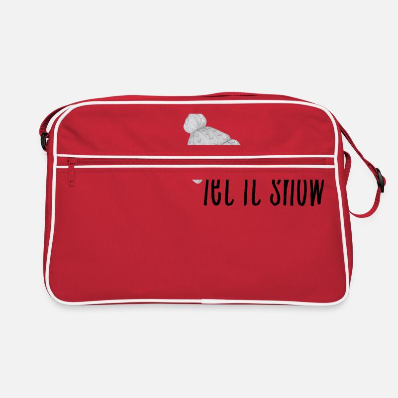 Let it Snow - Schnee / Winter T-Shirt Retro Tasche