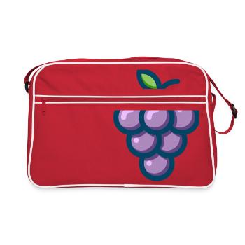 Raisins Raisins Fruits légumes Fruits - Sac Retro - rouge/blanc - Devant