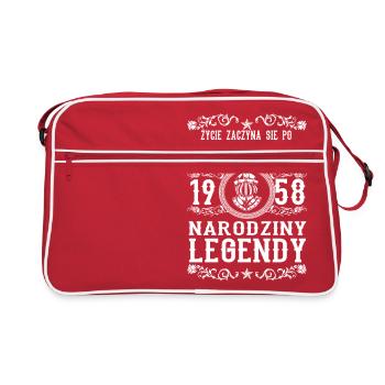 1958 60 60. lat Legendy urodziny prezent PL - Retro Tasche - Rot/Weiß - Vorne