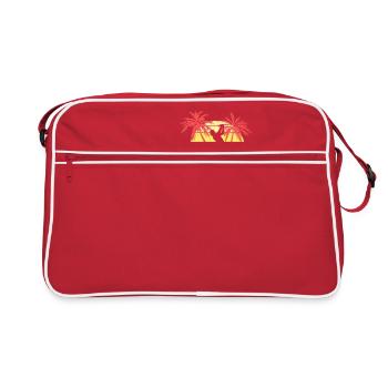 Gold Shot Hole In One Summer Sunset 80s Palm - Retro Bag - red/white - Front