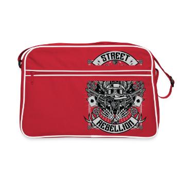Rue rébellion Motard Rocker Outlaw - Sac Retro - rouge/blanc - Devant