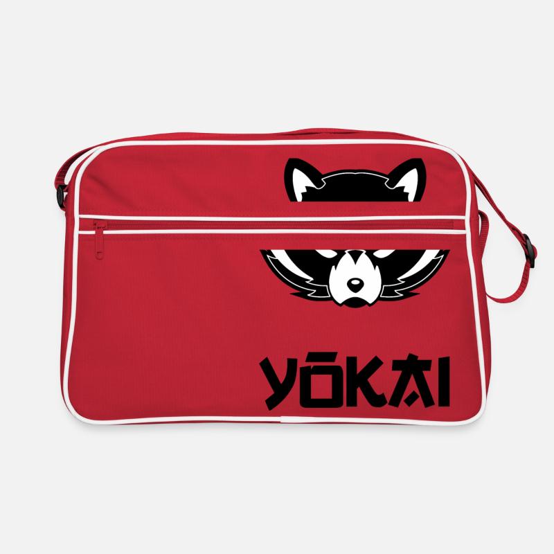 Yokai Blak - Retro Tasche - Rot/Weiß