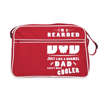 In the A Bearded DAD - Retro Bag - red/white - Front