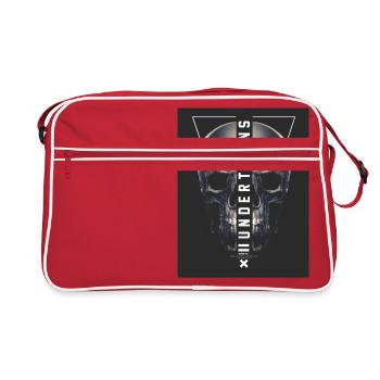 SKULL BLACK - Retro Bag - red/white - Front