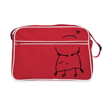 moi et mon oreiller - Sac Retro - rouge/blanc - Devant