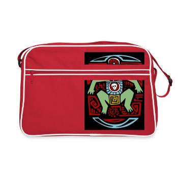 Tribal Tiki Inca Indien Maya - Sac Retro - rouge/blanc - Devant
