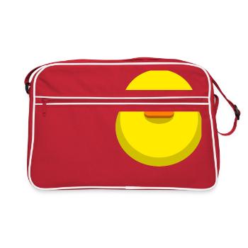 poussin jaune minimal clipart - Sac Retro - rouge/blanc - Devant
