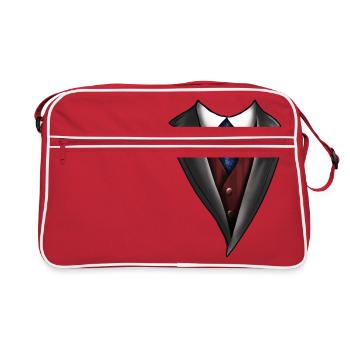 Tuxedo Tie Designs Tie blue - Retro Tasche - Rot/Weiß - Vorne