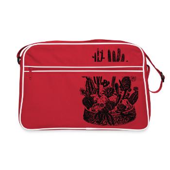 kakteen-pflanzschale-stil - Retro Tasche - Rot/Weiß - Vorne