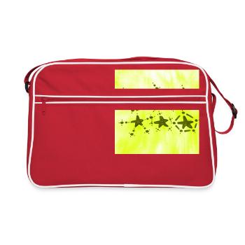 6 ÉTOILES JAUNE SOURIANT - Sac Retro - rouge/blanc - Devant