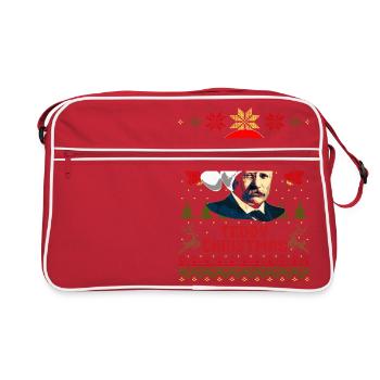 Teddy Christmas Theodore Roosevelt - Retro Bag - red/white - Front