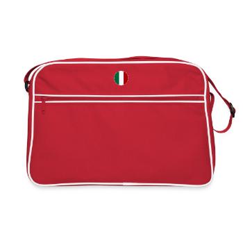 Drapeau de l'Italie rond - Sac Retro - rouge/blanc - Devant