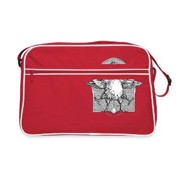 Le coq de Vitruve - Sac Retro - rouge/blanc - Devant