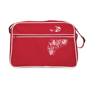 Motocross - Retro Tasche - Rot/Weiß - Vorne