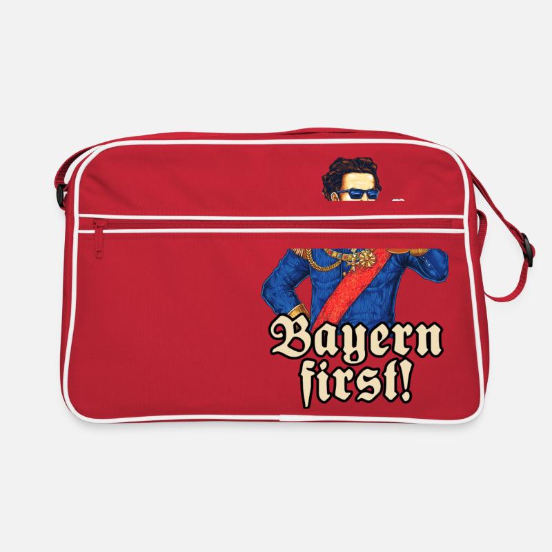 Bavaria first II - King Ludwig drunk - RAHMENLOS Retro Tasche
