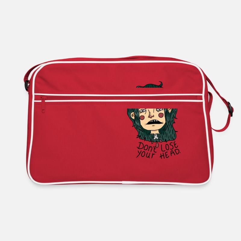 Ne perdez pas votre tête. - Sac Retro - rouge/blanc