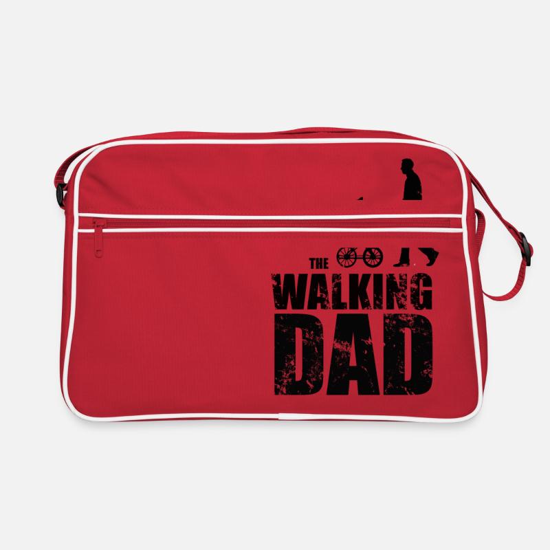 The walking dad - Retro Tasche - Rot/Weiß