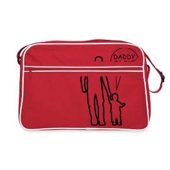 DADDY, i love you - Retro Bag - red/white - Front