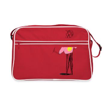Flowers illustration Funny boy - Retro Bag - red/white - Front