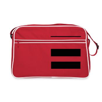 Three horizontal stripes - Retro Bag - red/white - Front