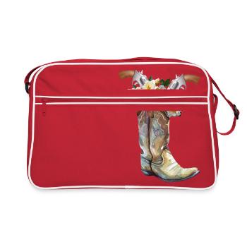 Cowboy Boots - Retro Bag - red/white - Front