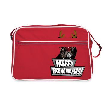 AD Merry FrenchieMas! - Retro Tasche - Rot/Weiß - Vorne
