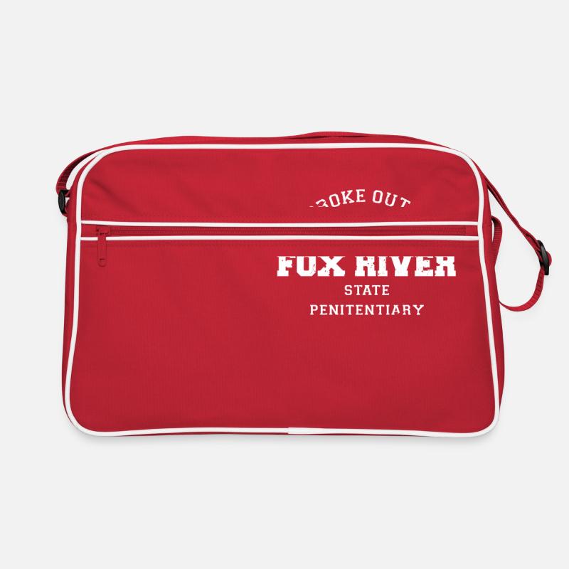 Ich bin aus dem Fox River ausgebrochen - Retro Tasche - Rot/Weiß